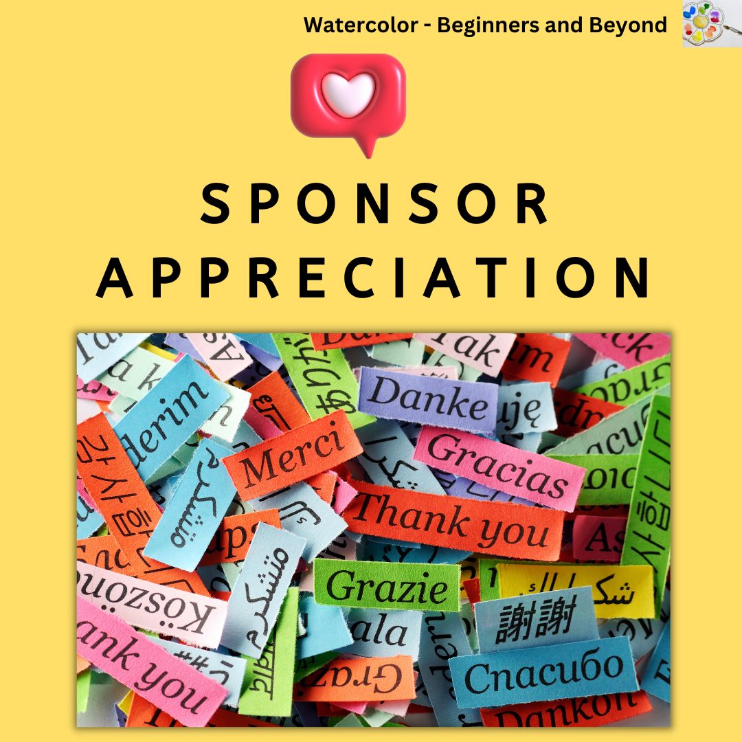 Sponsor Appreciation Watercolor Beginners And Beyond   Sponsor 