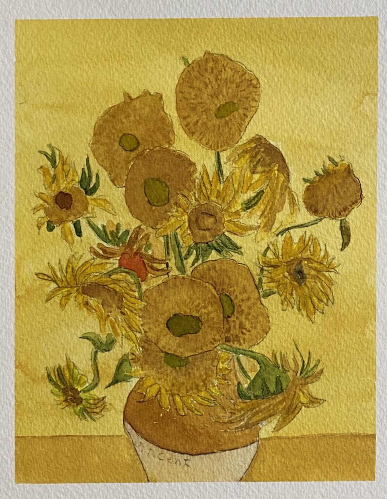 Van Gogh - Sunflowers painting by Diann
