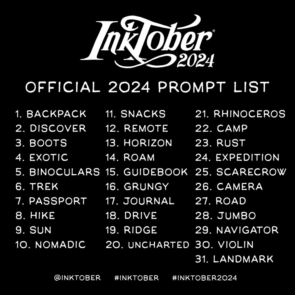 2024promptlist INKTOBER