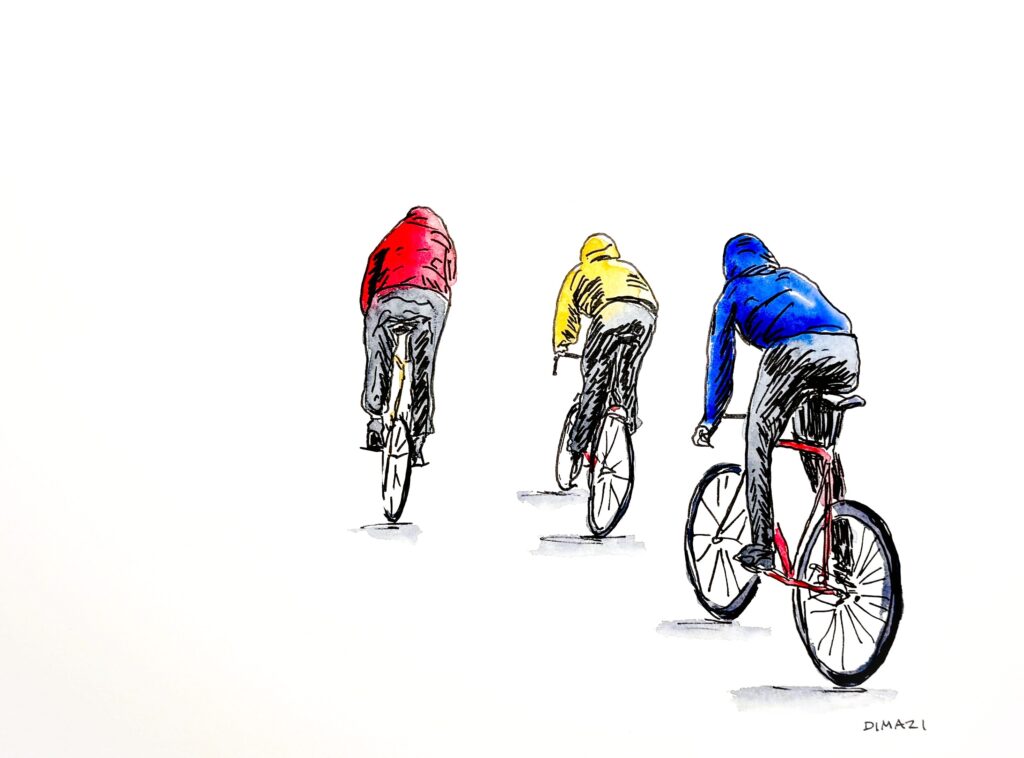3 Bike Riders - FINAL painting1 3 Bike Riders - FINAL painting1