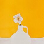 White flower in vase - FINAL painting